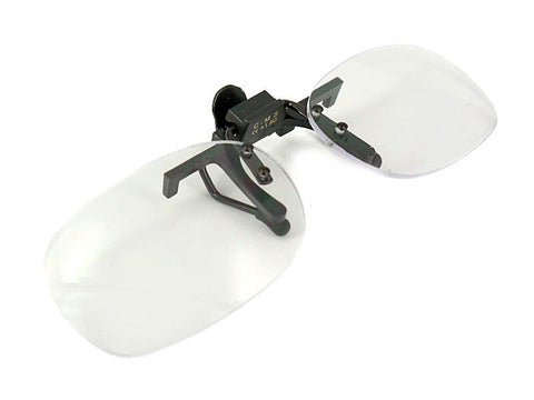 CLIP-ON, FLIP-UP MAGNIFYING GLASSES